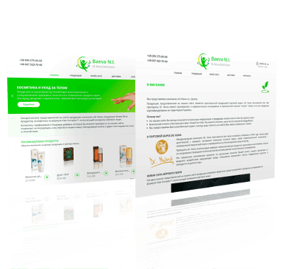Web development mockup example